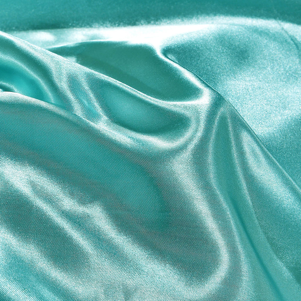 1 Pair Solid Color Luxury Silky Pillowcases Standard Size (20x26) Lake Blue"