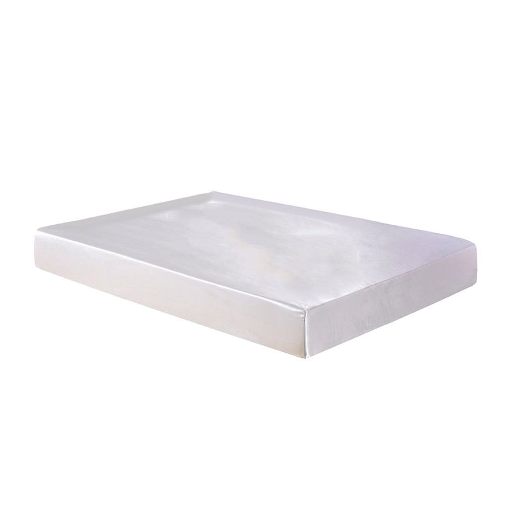 Home Textile Bed Sheet Solid Fitted Sheets 198x203x30cm White