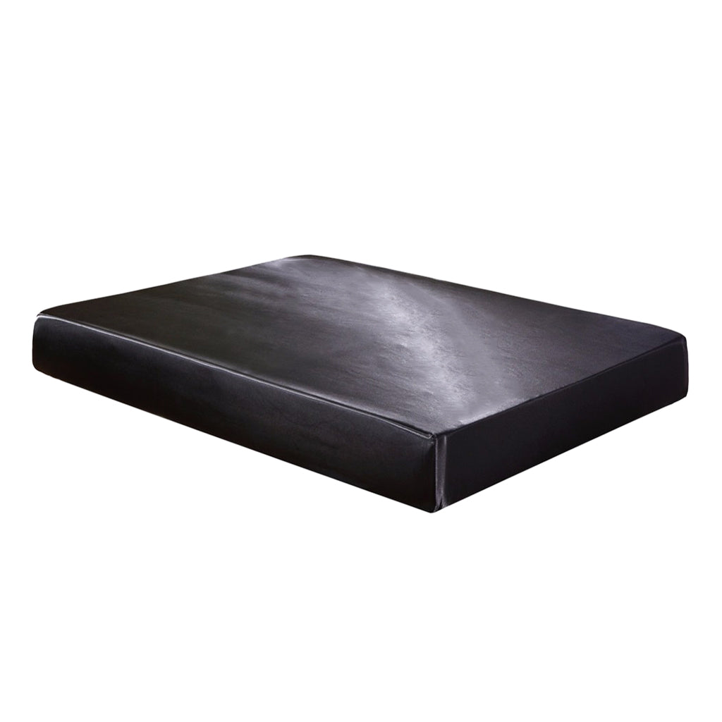 Home Textile Bed Sheet Solid Fitted Sheets 138x190x30cm Black