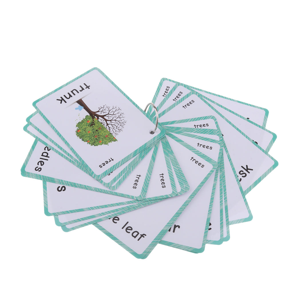 Preschool Educational Flash Cards Trees - 23 Pieces