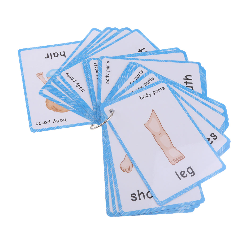 Preschool Educational Flash Cards Body Parts - 36 Pieces