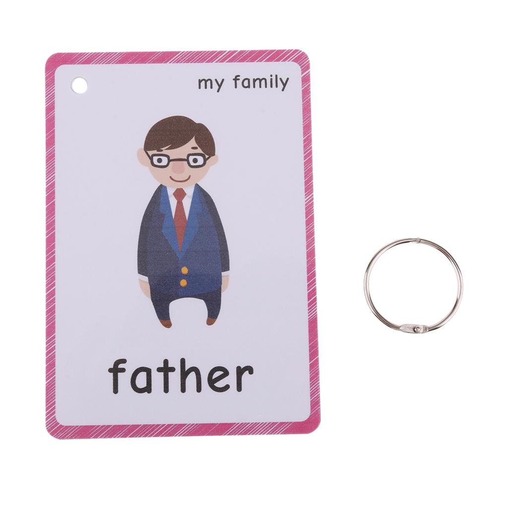 Preschool Educational Flash Cards My Family - 15 Pieces