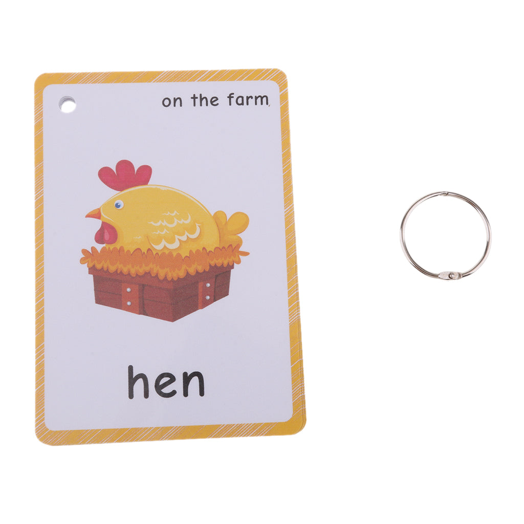 Preschool Educational Flash Cards On the Farm - 20 Pieces