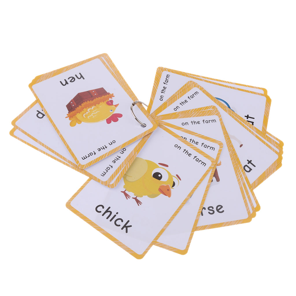 Preschool Educational Flash Cards On the Farm - 20 Pieces