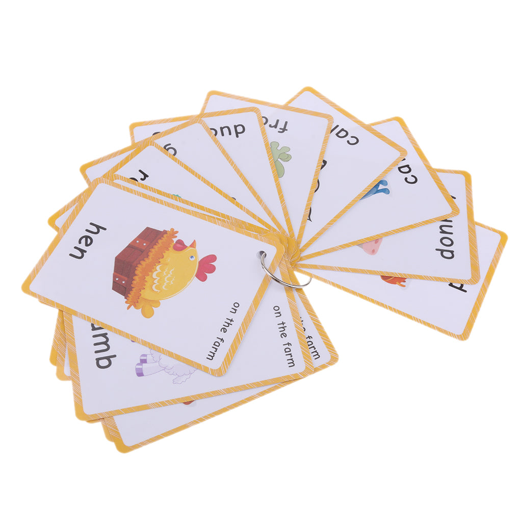 Preschool Educational Flash Cards On the Farm - 20 Pieces