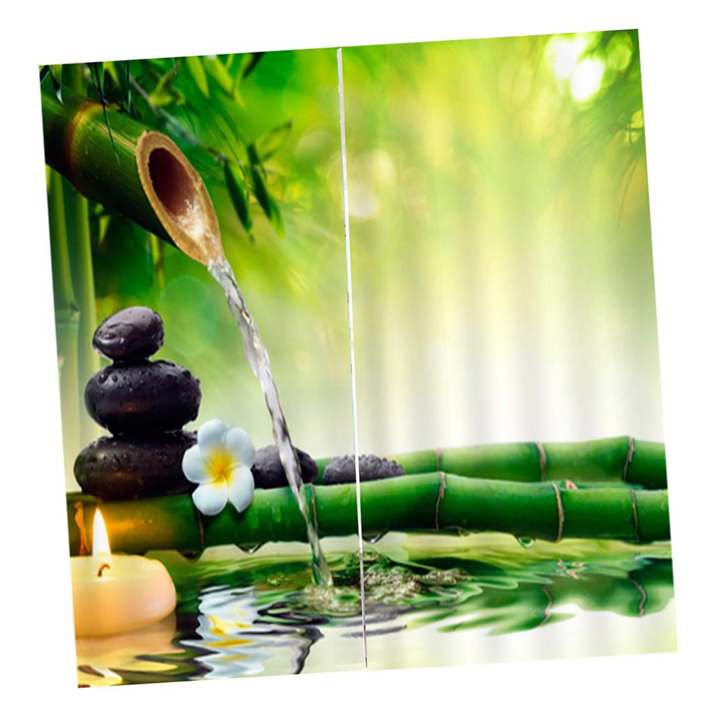 Charming Scenery Printed Window Curtains Drapes Water Drop
