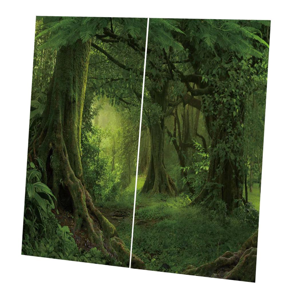 Charming Scenery Printed Window Curtains Drapes Silent Forest