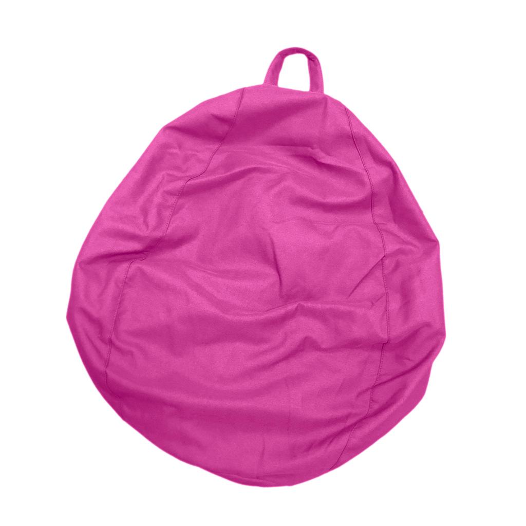 Solid Color Linen Bean Bag Cover Sofa Slipcover Pink