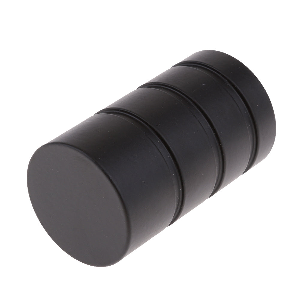 1 Pair Curtain Decorative Pole/Rod Finials Ends Heads 22mm Black Cylinder