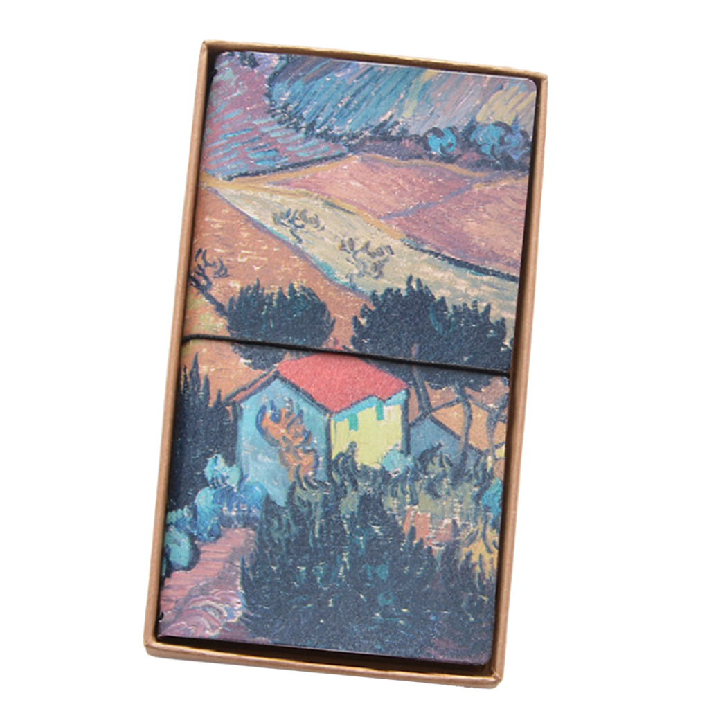 Paper Notebook Travel Journal Book Blank Diary With Strap harvest
