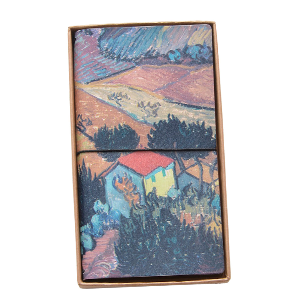 Paper Notebook Travel Journal Book Blank Diary With Strap harvest