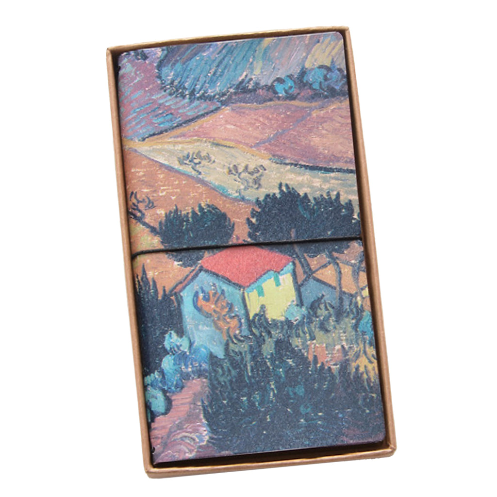 Paper Notebook Travel Journal Book Blank Diary With Strap harvest