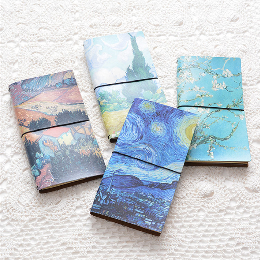 Paper Notebook Travel Journal Book Blank Diary With Strap harvest