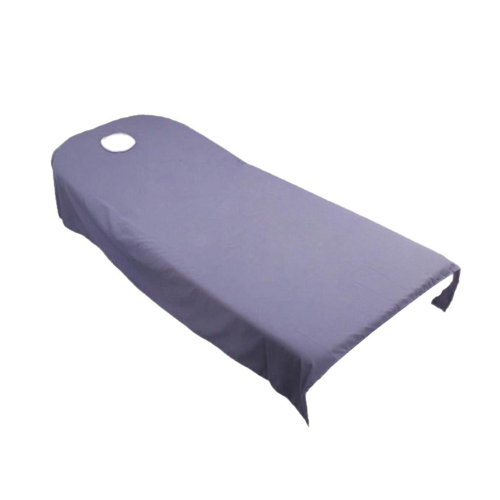 Soft Beauty Massage SPA Treatment Bed Cover Sheet With Breath Hole Purple
