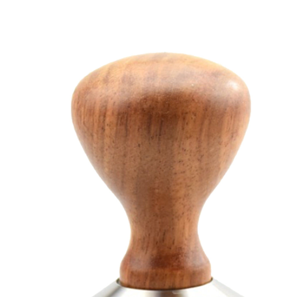 Stainless Steel Espresso Coffee Bean Tamper Press Tool Wooden Handle #2 53mm