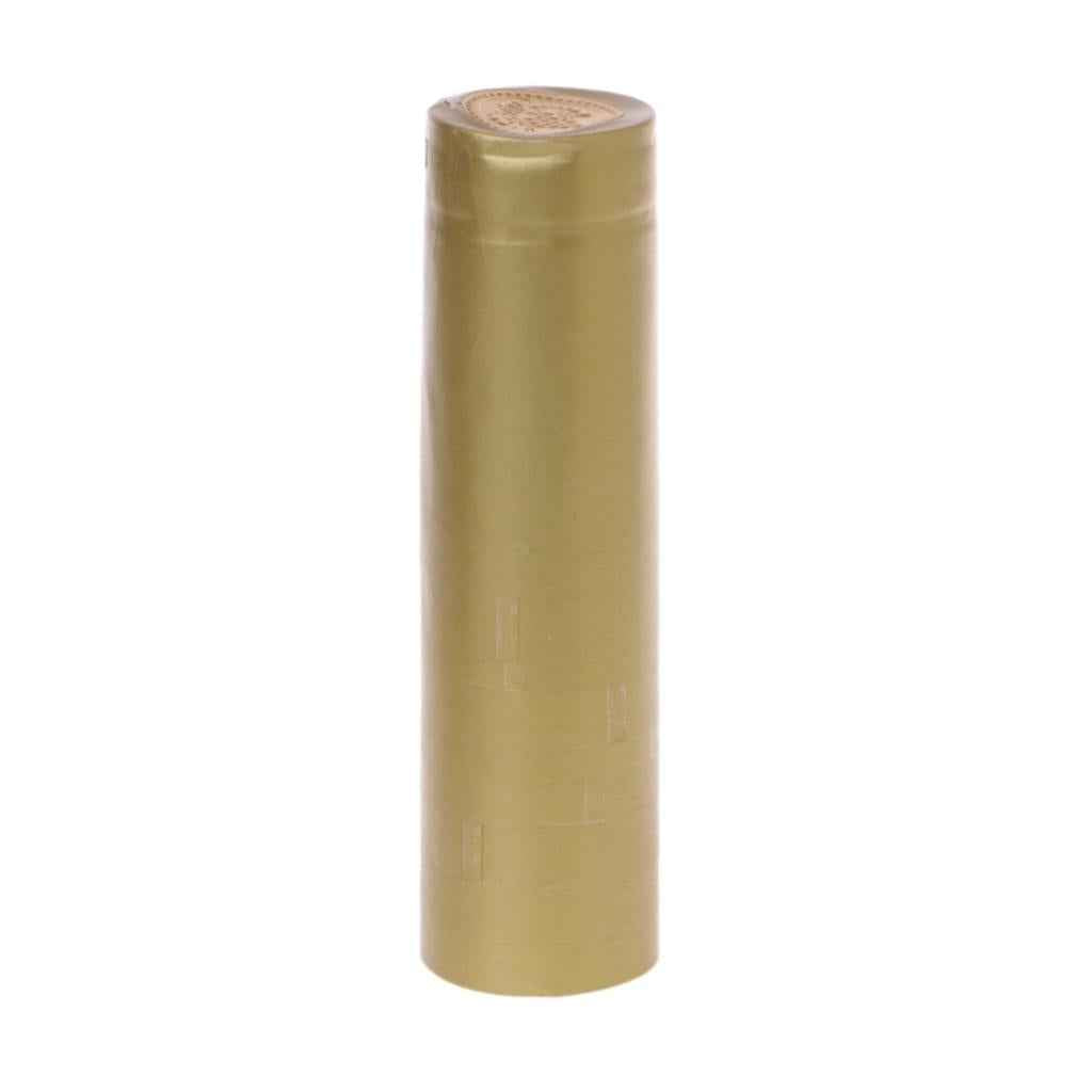 100 Pieces Wine Bottle Heat Shrink PVC Capsules Sealing Cover Gold 32mm