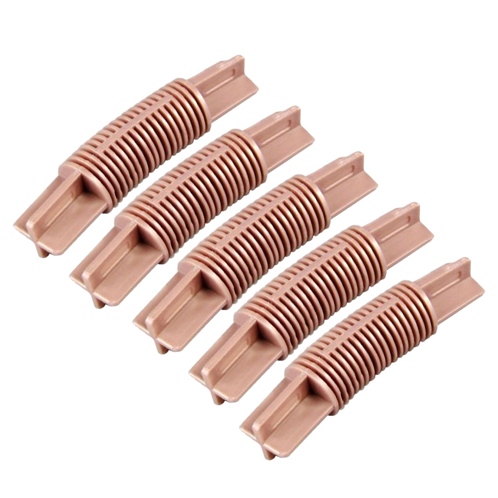 5Pieces Corner Bay Window Curtain Pole Elbow Joint Connector Rose Golden