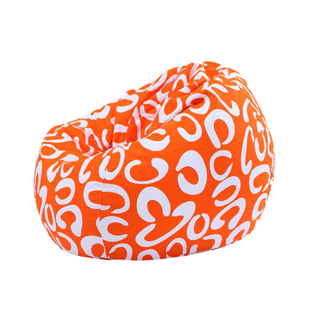 Modern Printed Linen Beanbag Cover Sofa Slipcover Toy Storage Case Art Print