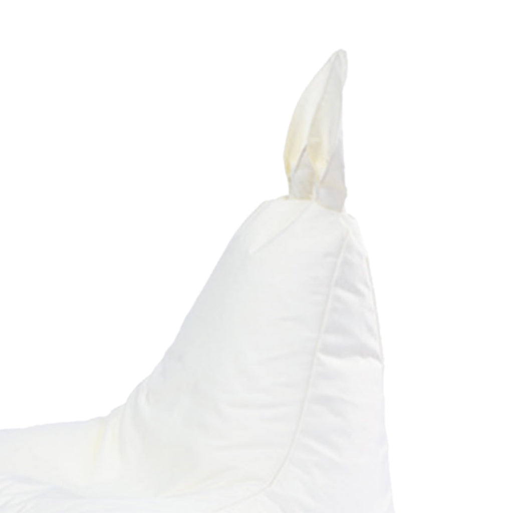 Rabbit Ear Backrest Bean Bag Cover Stuffed Animal Storage Holder White