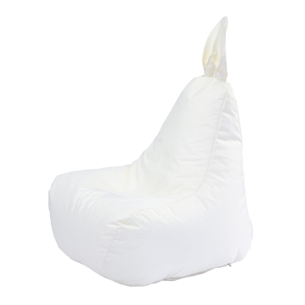 Rabbit Ear Backrest Bean Bag Cover Stuffed Animal Storage Holder White