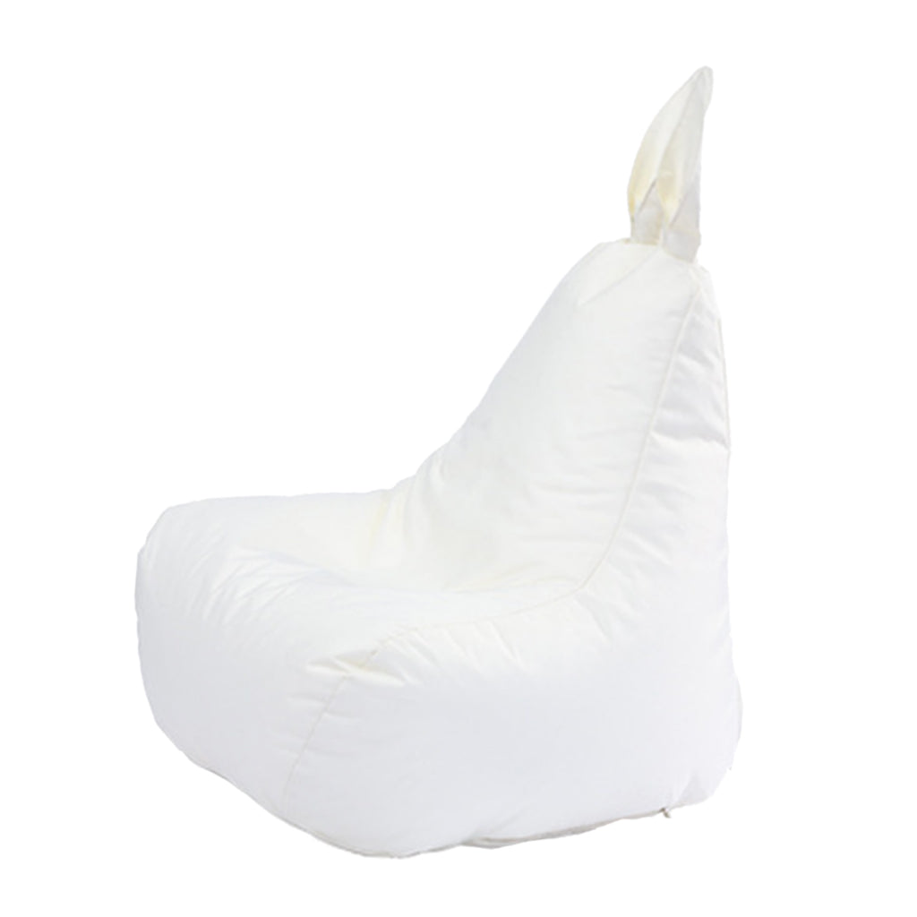 Rabbit Ear Backrest Bean Bag Cover Stuffed Animal Storage Holder White