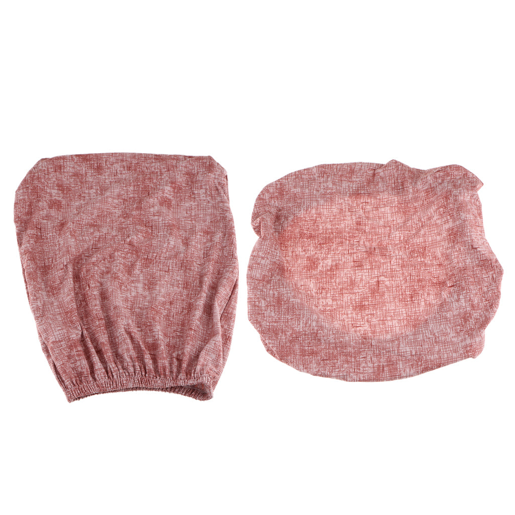 Removable Stretchable Soft Slipcover Office Computer Chair Covers Red Brown