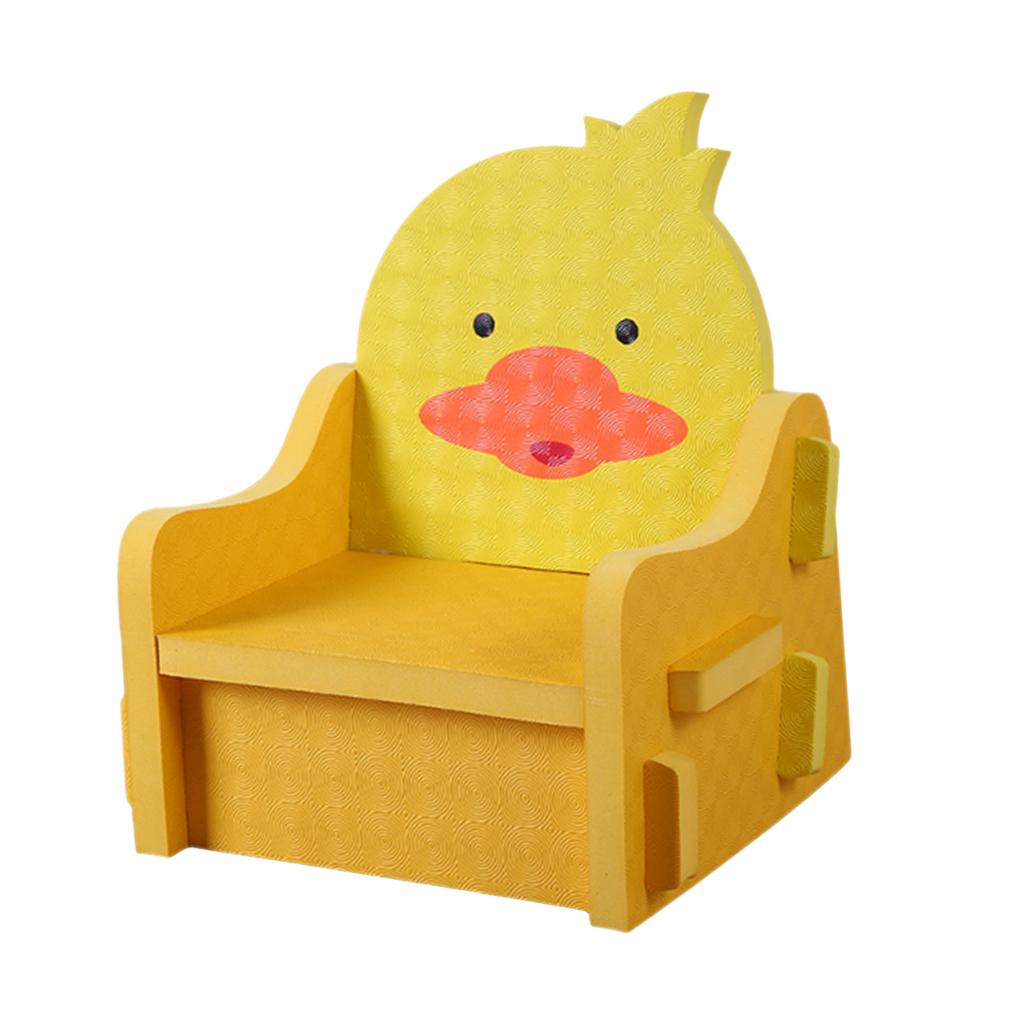 Non Toxic PE Foam Kids DIY Chair Pretend Play Chairs Stool Yellow