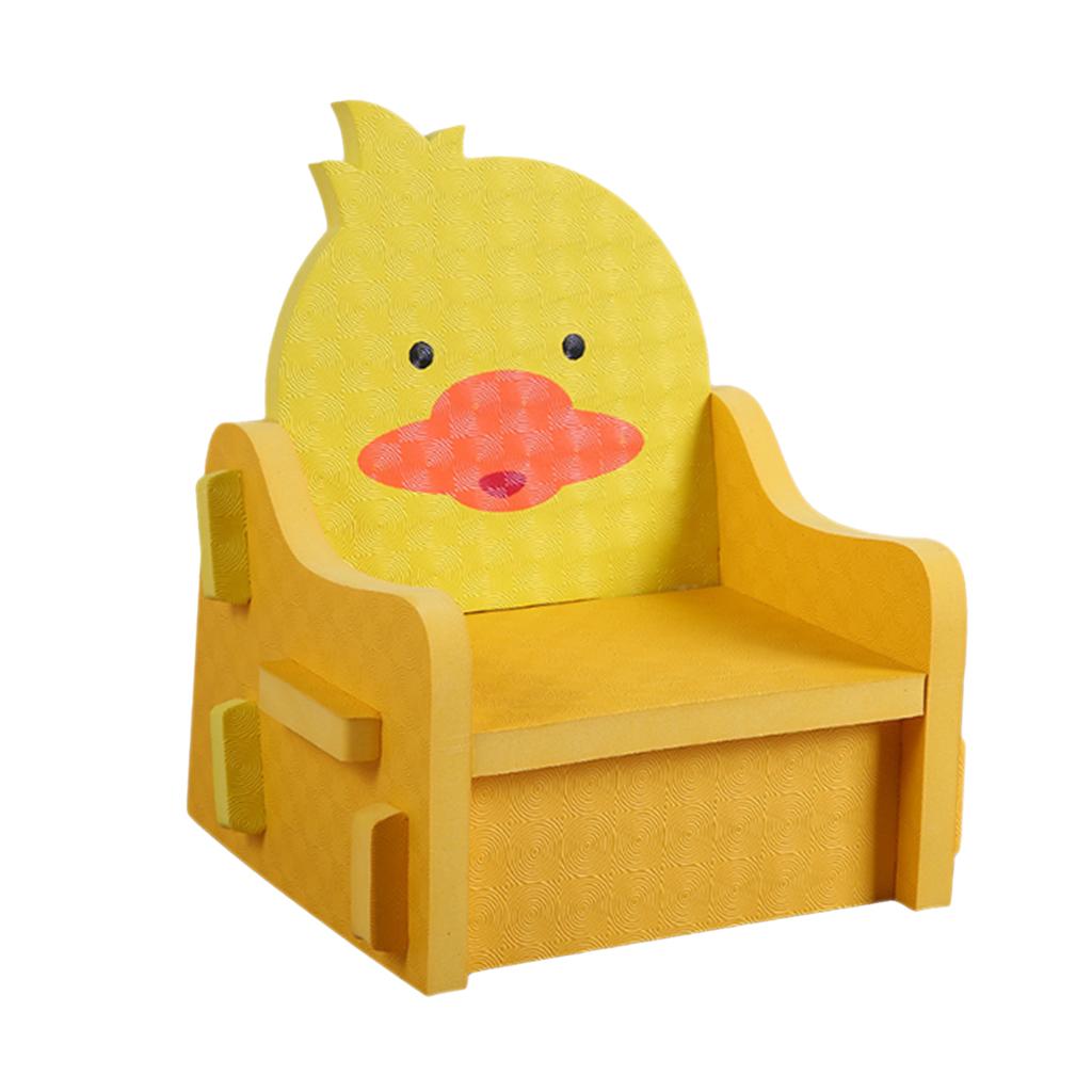 Non Toxic PE Foam Kids DIY Chair Pretend Play Chairs Stool Yellow