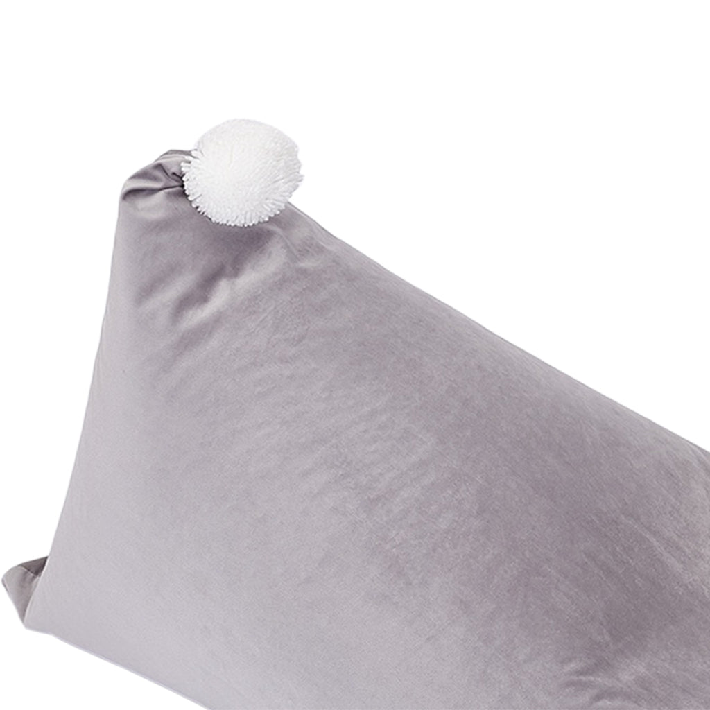 Backrest Bean Bag Cover Stuffed Animal Storage Holder Gray with white ball