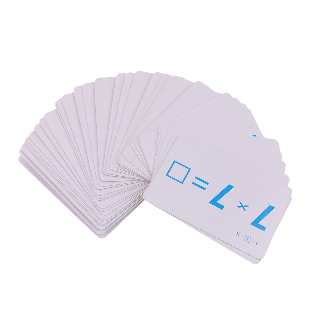 72 Pieces Math Flash Cards for Elementary School Multiplication and Division