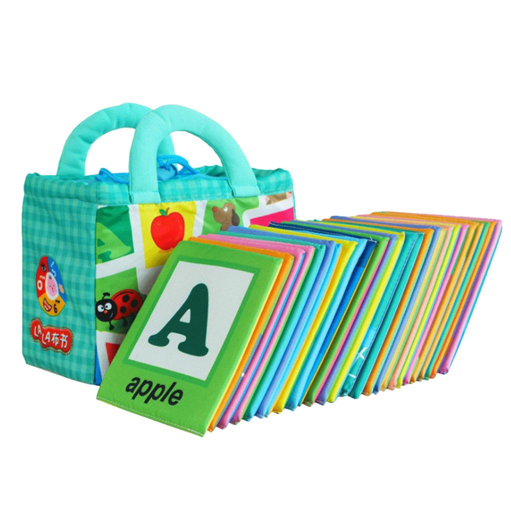 26 Pieces Vivid Safety Cloth Cards for Baby Children #1 Alphabet A - Z
