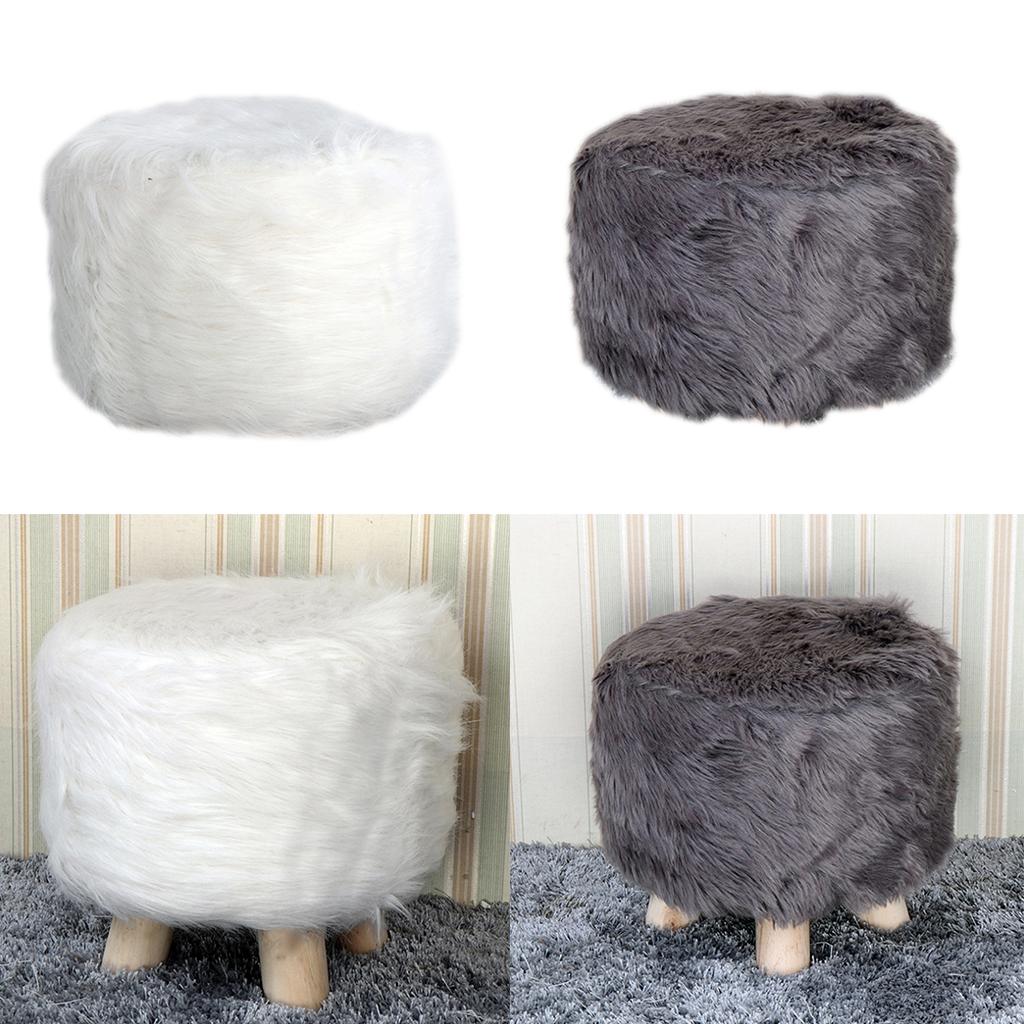 Fantastic Comfortable Stool Covers for Home Living Room Decorations White