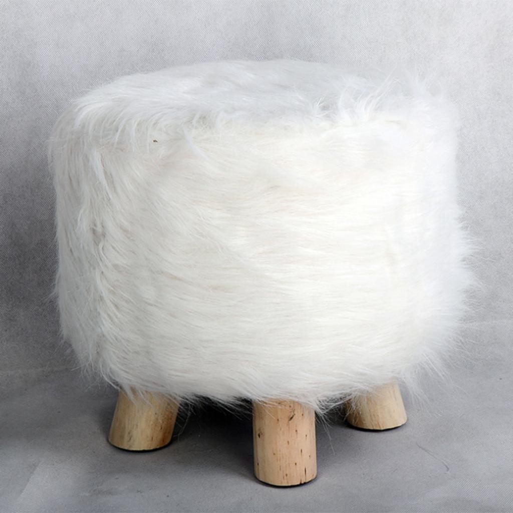 Fantastic Comfortable Stool Covers for Home Living Room Decorations White