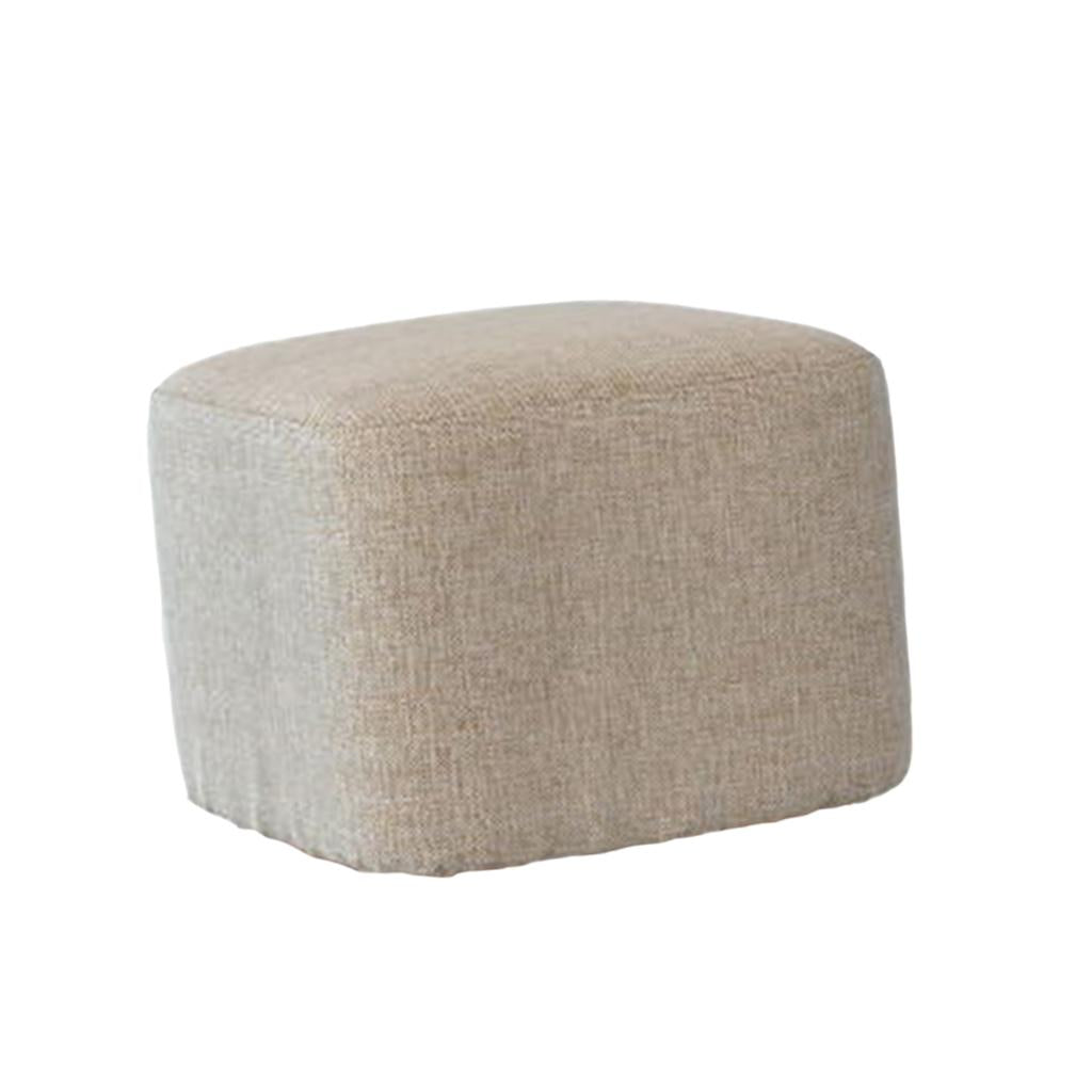 Square Wooden Stool Cover Protective Sleeve for Footstools Light Gray