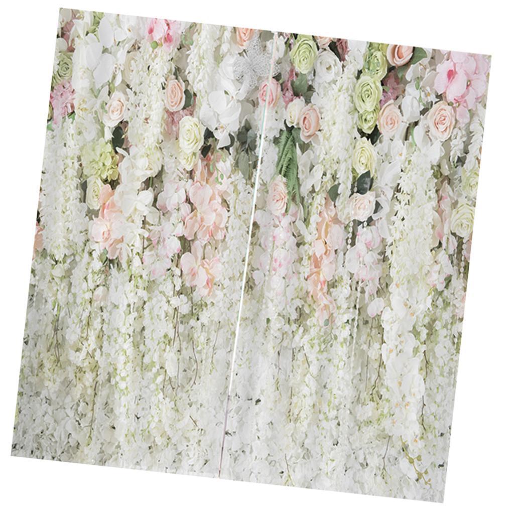 Charming Floral Printed Window Curtains Bath Drapes 1