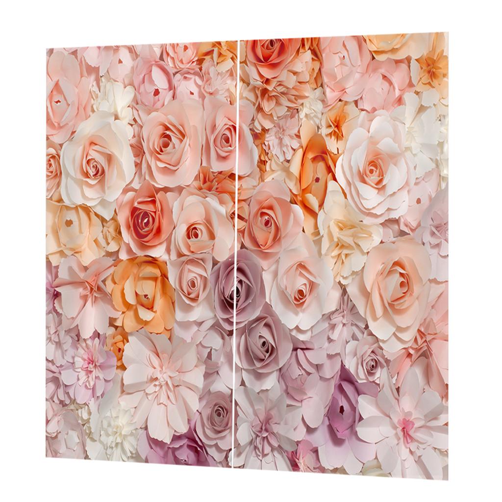Charming Floral Printed Window Curtains Bath Drapes 4