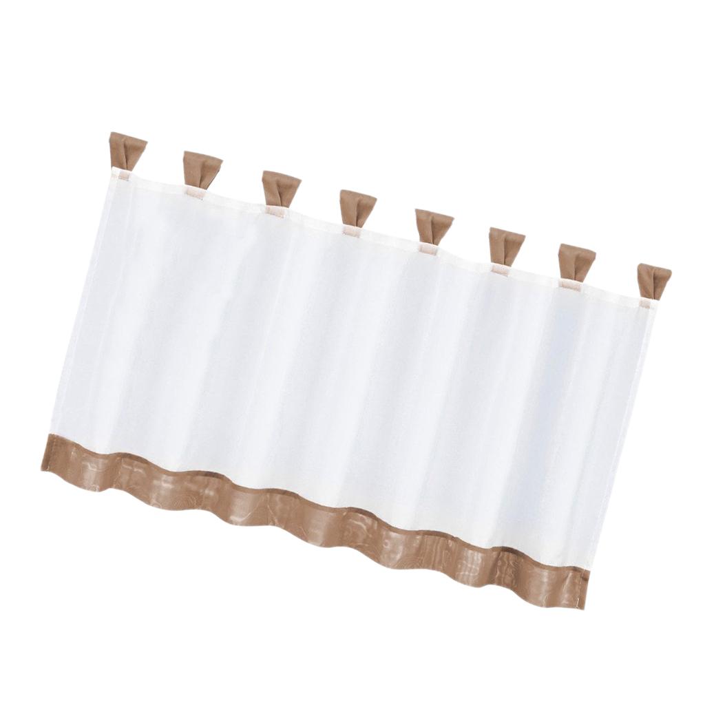 Customize Cafe Window Curtain Kitchen Curtain Tier #1 35x18 Inch, Brown