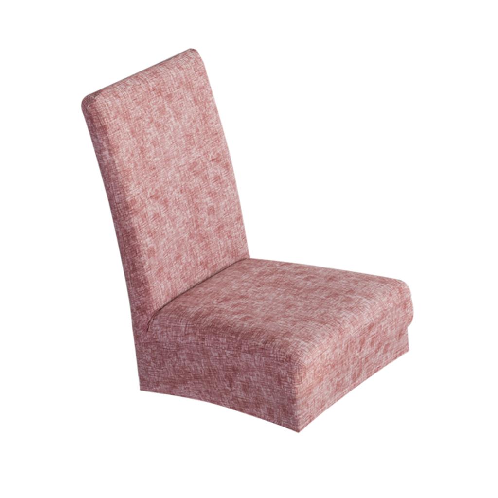 Universal Stretch Dining Room Chair Slipcover Stool Seat Cover Red Brown