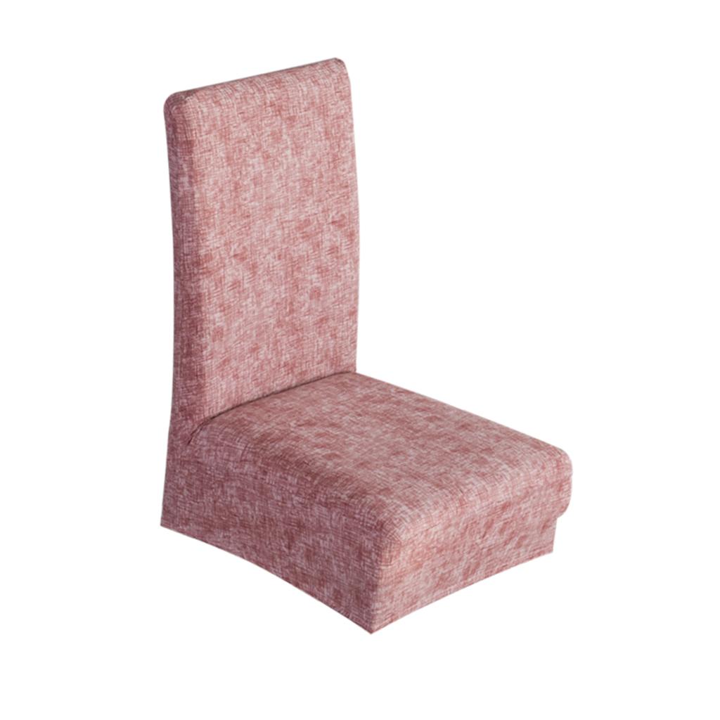 Universal Stretch Dining Room Chair Slipcover Stool Seat Cover Red Brown