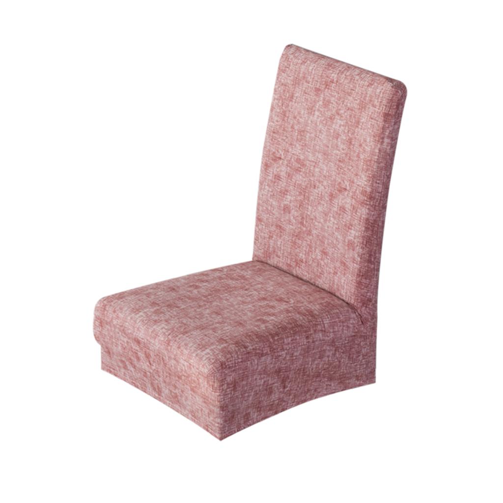 Universal Stretch Dining Room Chair Slipcover Stool Seat Cover Red Brown