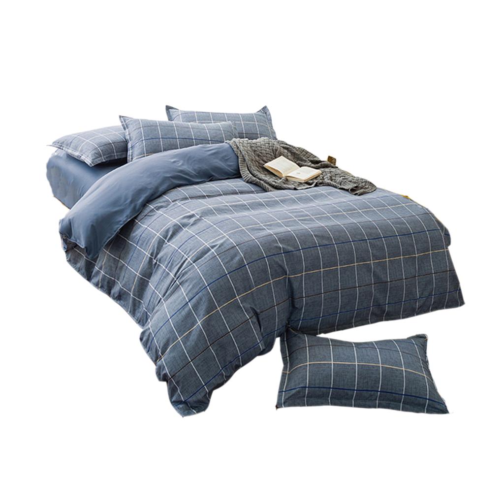 Four pieces of Aloe Cotton Duvet Covers Quilt Cover+Bedsheet +Pillow Cases Mr. Fashion-M