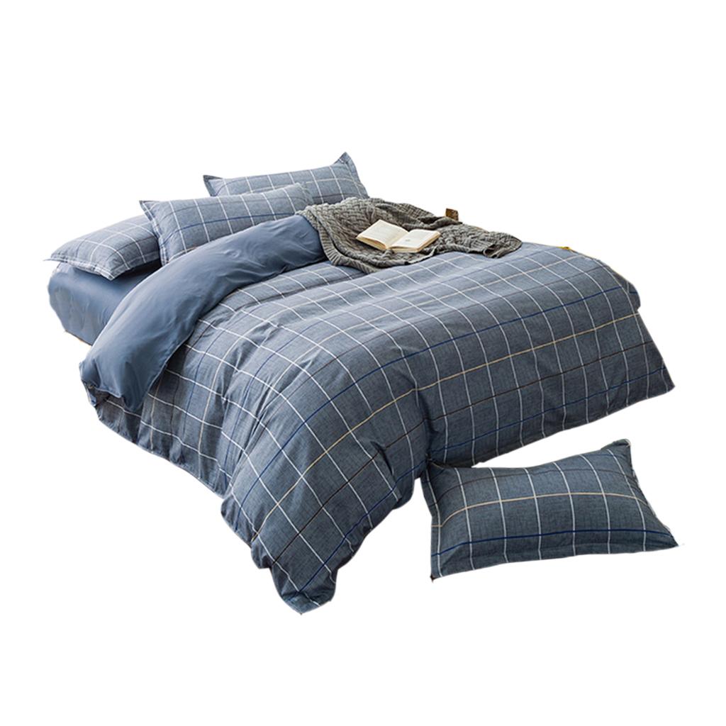 Four pieces of Aloe Cotton Duvet Covers Quilt Cover+Bedsheet +Pillow Cases Mr. Fashion-M