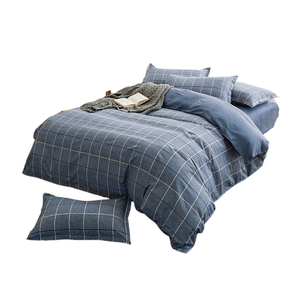 Four pieces of Aloe Cotton Duvet Covers Quilt Cover+Bedsheet +Pillow Cases Mr. Fashion-M