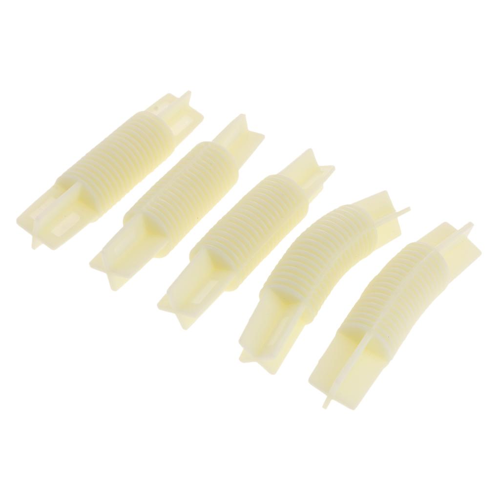5Pieces Corner Bay Window Curtain Pole Elbow Joint Connector Beige