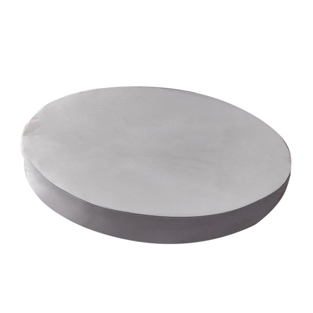 Solid Color Pure Cotton Round Bed Spread Fitted Sheet Covers Silver Gray