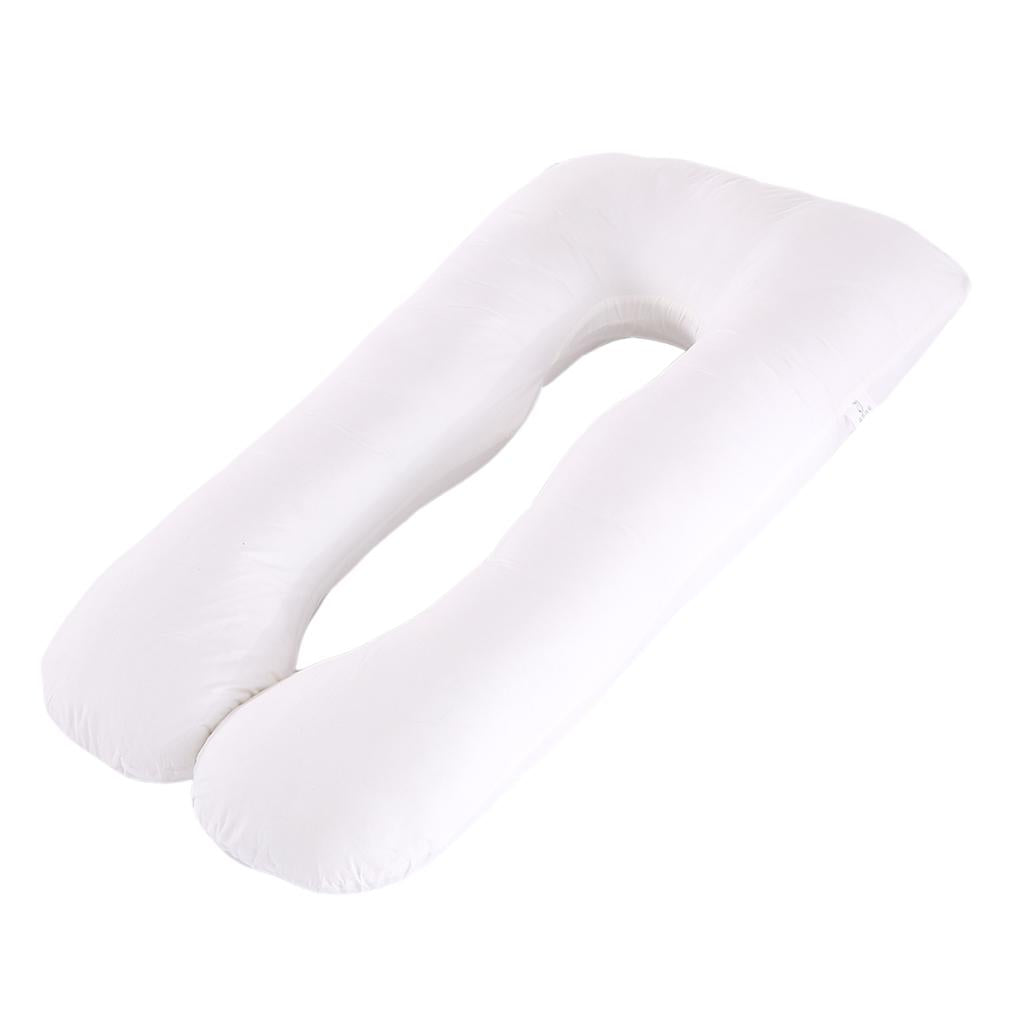 U Shaped Maternity Pregnancy Body Pillow Pillowcase White