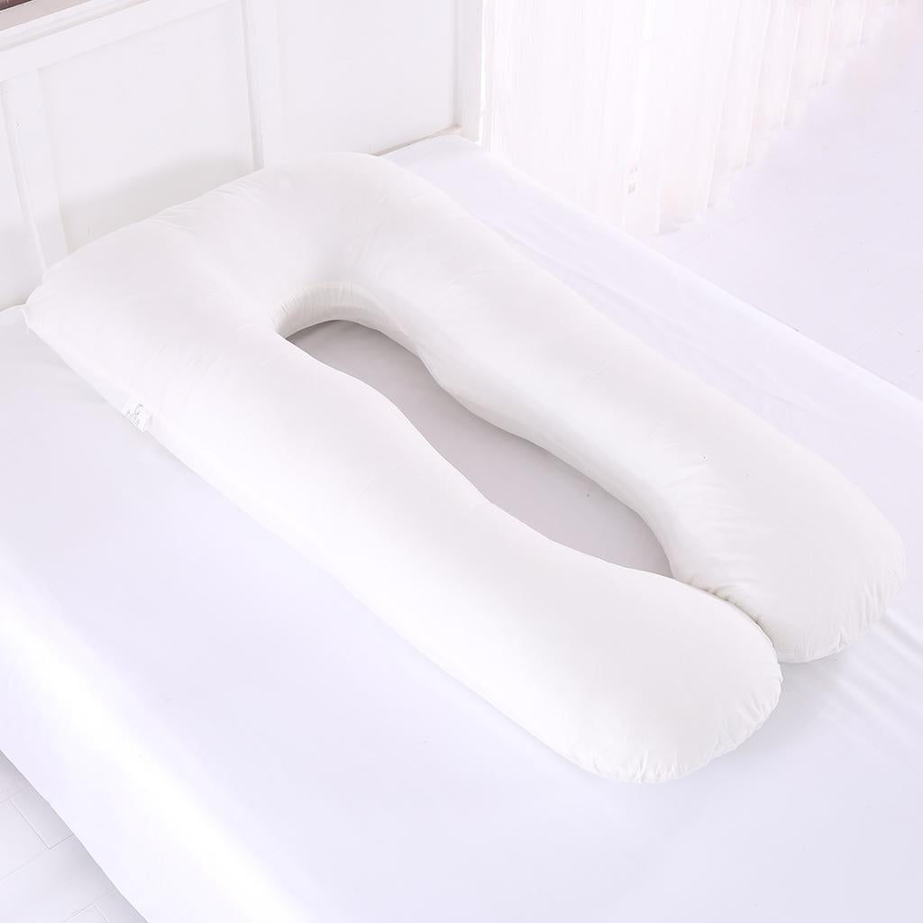U Shaped Maternity Pregnancy Body Pillow Pillowcase White