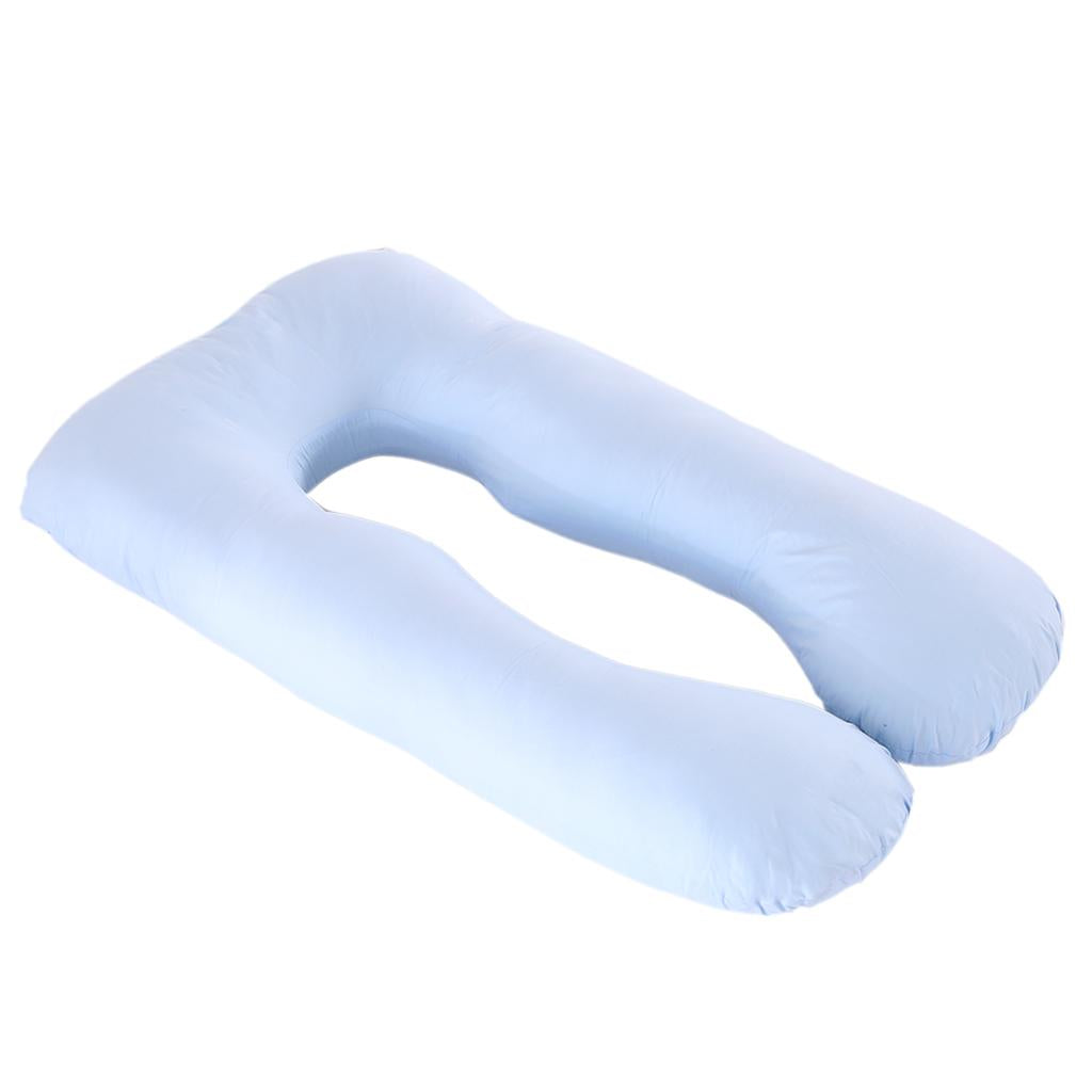 U Shaped Maternity Pregnancy Body Pillow Pillowcase Blue
