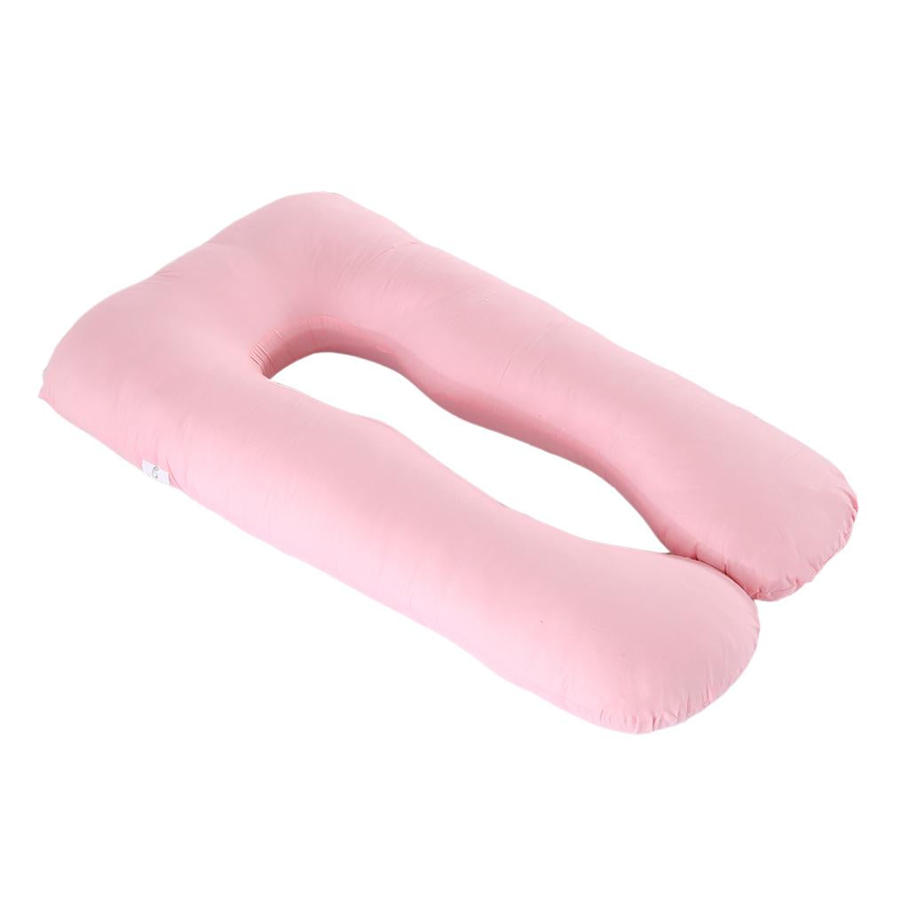 U Shaped Maternity Pregnancy Body Pillow Pillowcase Pink