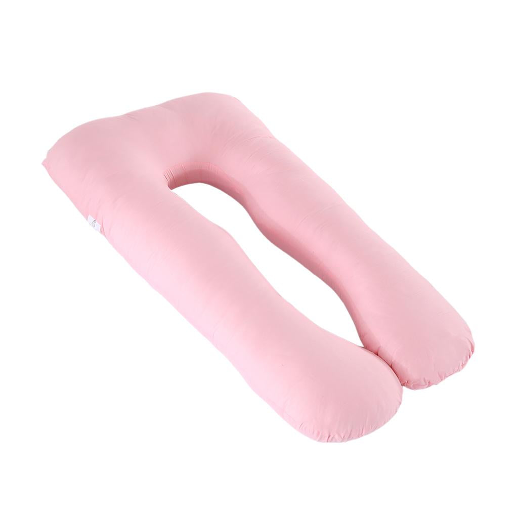 U Shaped Maternity Pregnancy Body Pillow Pillowcase Pink